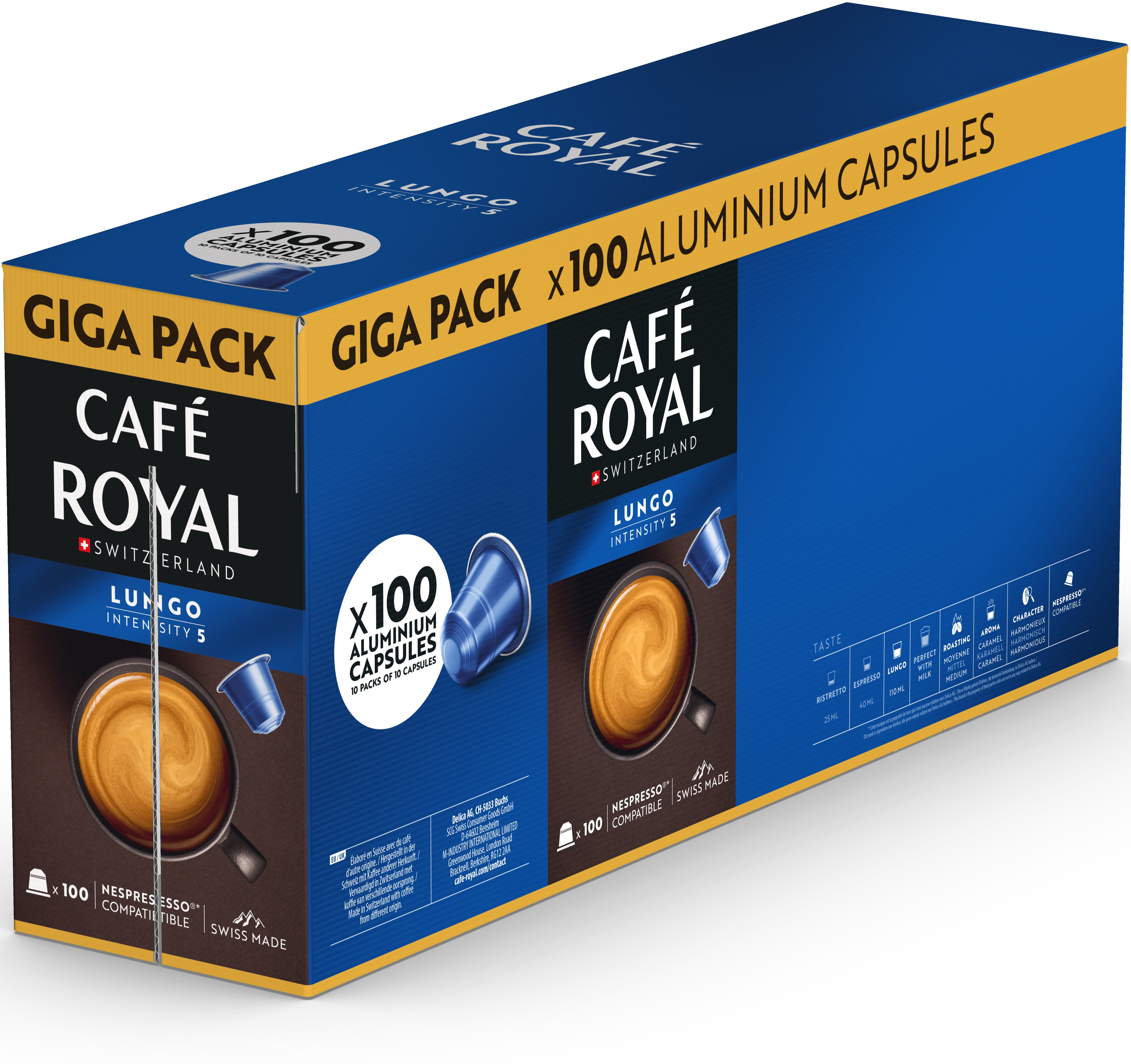 CAFE ROYAL Kaffeekapseln XXL 10184804 Lungo 100 Stk.