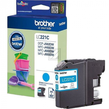 BROTHER Tintenpatrone cyan LC-221C MFC-J480/680/880 260 Seiten BROTHER Tintenpatrone cyan LC-221C MFC-J480/680/880 260 Seiten
