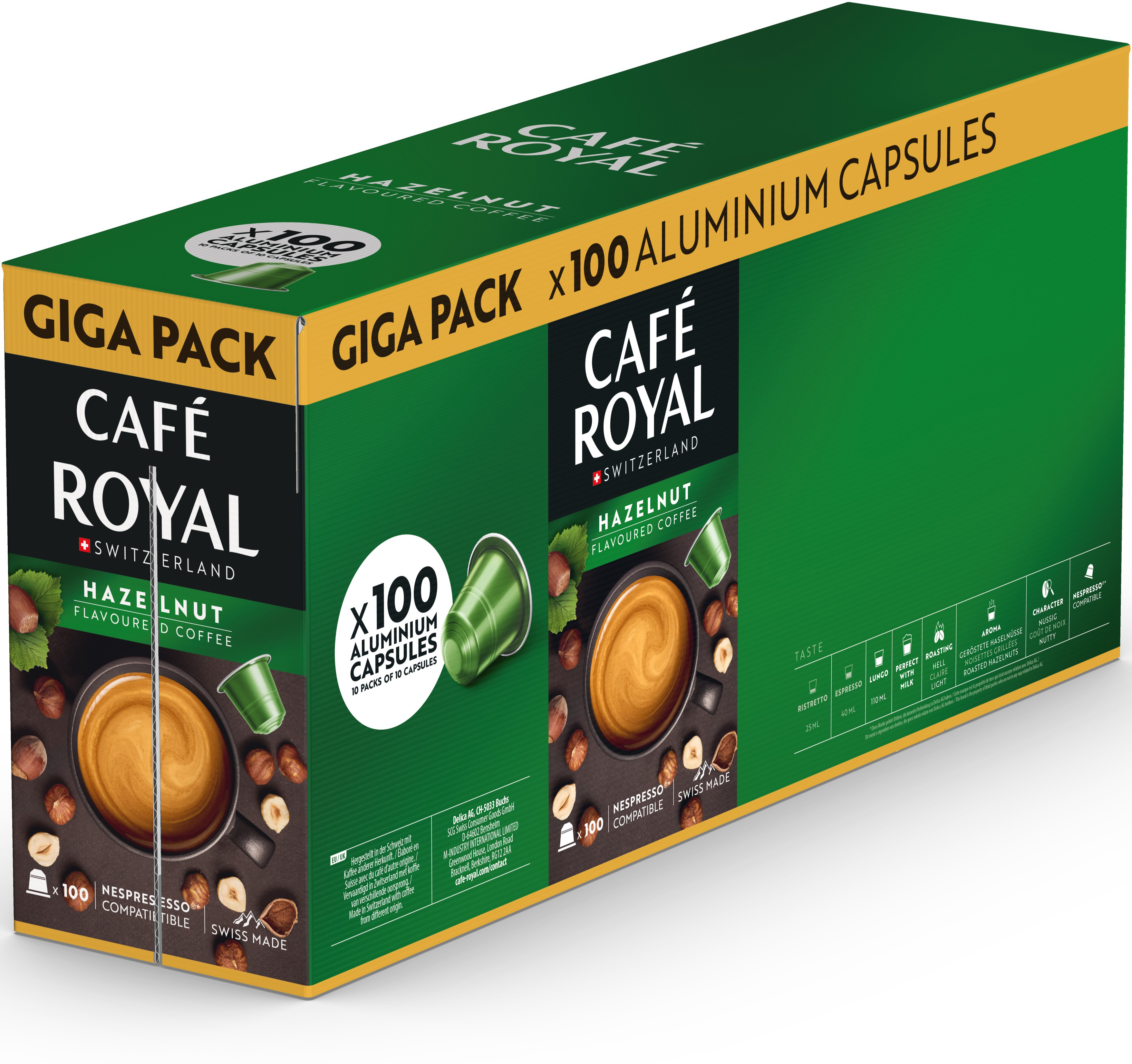 CAFE ROYAL Kaffeekapseln XXL 11005224 Haselnuss 100 Stk.