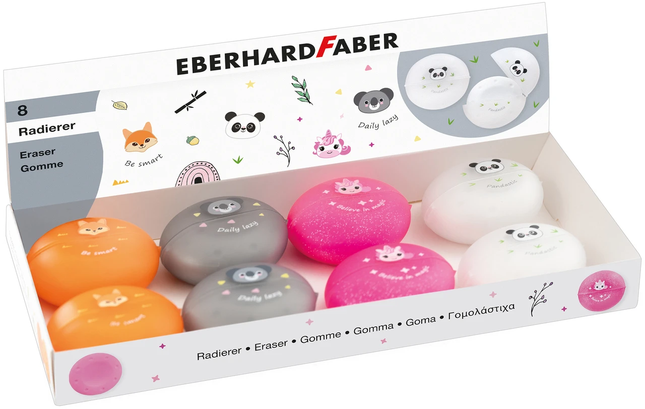 EBERHARD FABER Radierer Animal 585419 4 Stück, assortiert