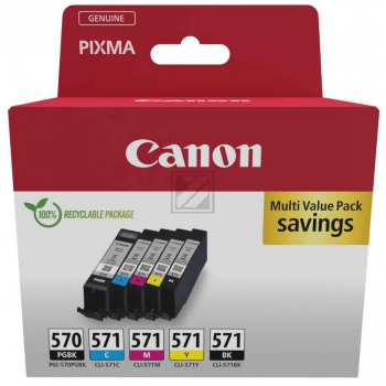 CANON Multipack Tinte PGBK/CMY/BK PGCL570/1 PIXMA MG5750 15/7ml