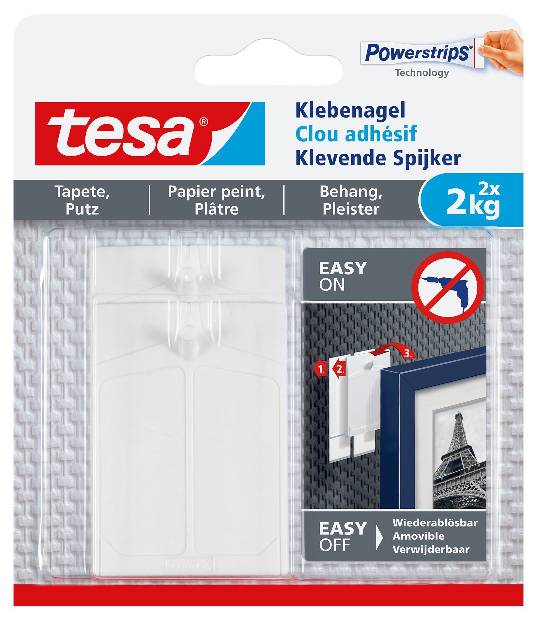 TESA Klebenagel 2x2 kg 777760000 Tapete & Putz