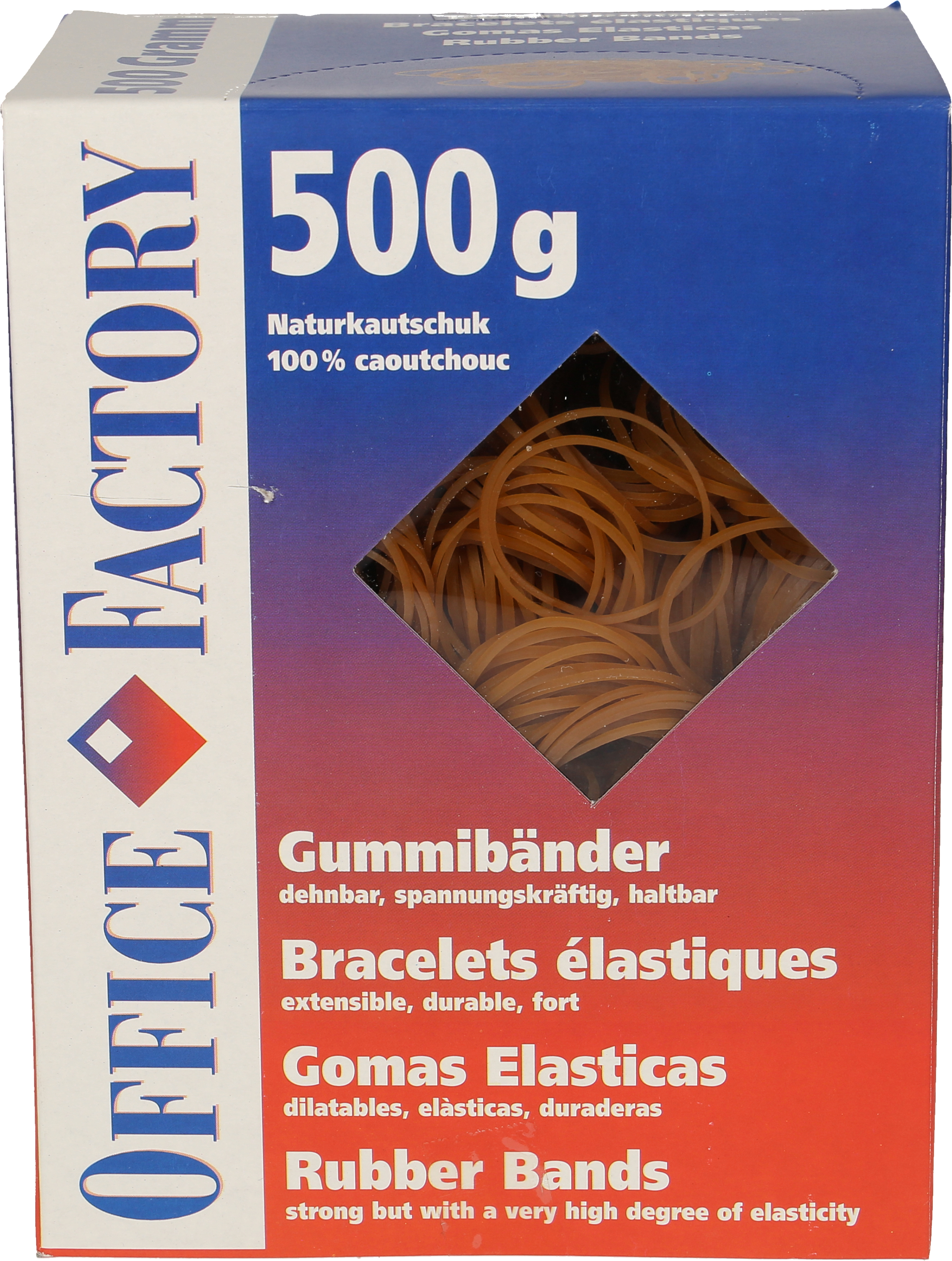 SMART OFFICE Gummibänder 50x1.3mm 605514 braun, ø30mm 500g
