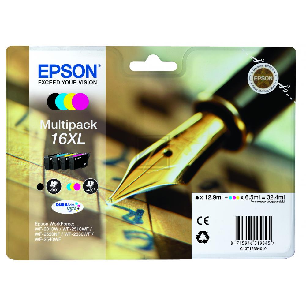 EPSON Multipack Tinte 16XL CMYBK T163640 WF 2010/2540 450/500 Seiten