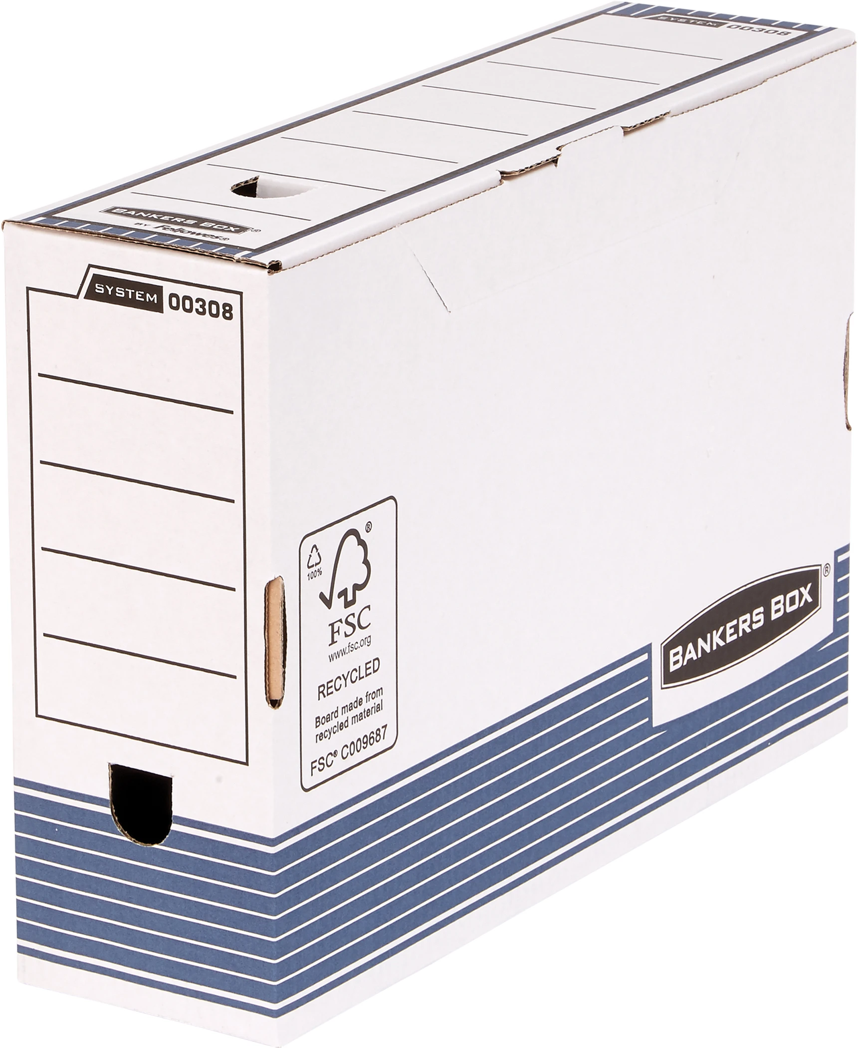 FELLOWES BankersBox 30801 weiss/blau 366x103x258mm