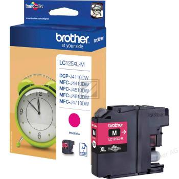 BROTHER Tintenpatrone XL magenta LC-125XLM DCP-J4110DW 1200 Seiten