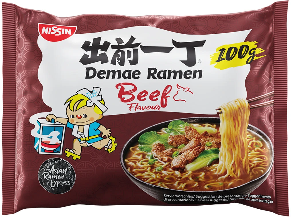 NISSIN Noodles Beef 3784 Beutel 100g