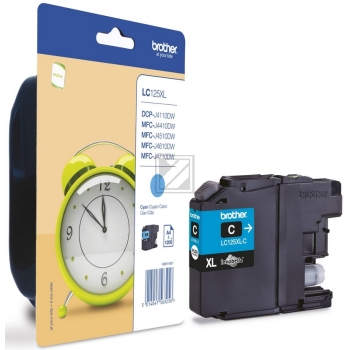 BROTHER Tintenpatrone XL cyan LC-125XLC DCP-J4110DW 1200 Seiten BROTHER Tintenpatrone XL cyan LC-125XLC DCP-J4110DW 1200 Seiten