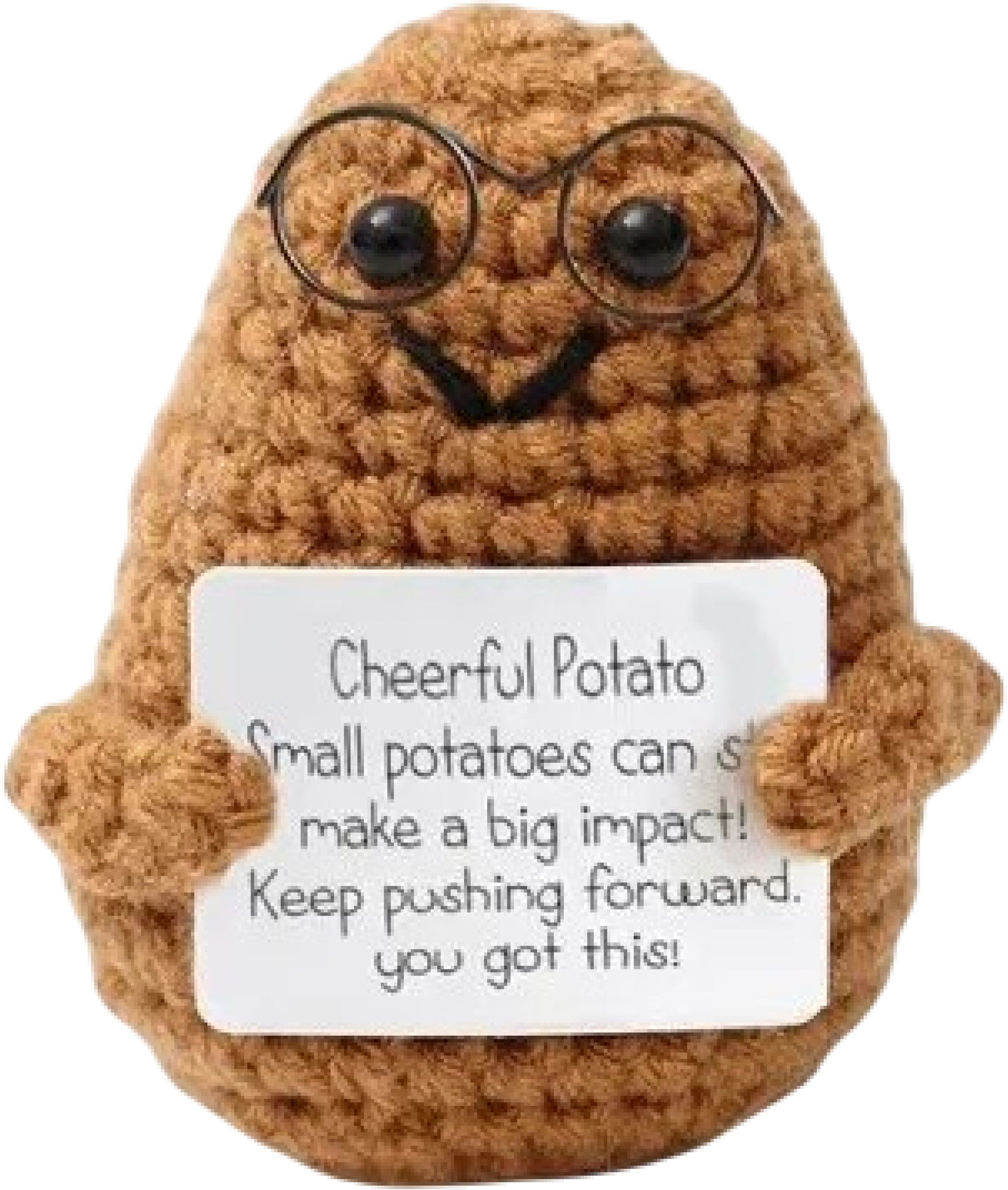 I AM CREATIVE Positive Potato Brille 12cm 219088 braun