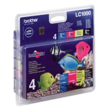 BROTHER Valuepack Tinte CMYBK LC-1000VALBP DCP-130C/MFC-240C 400 Seiten BROTHER Valuepack Tinte CMYBK LC-1000VALBP DCP-130C/MFC-240C 400 Seiten