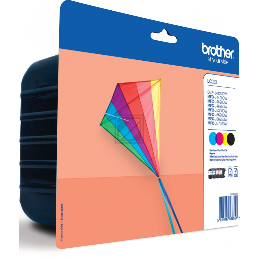 BROTHER Valuepack Tinte CMYBK LC-223VALBP MFC-J5620DW 550 Seiten