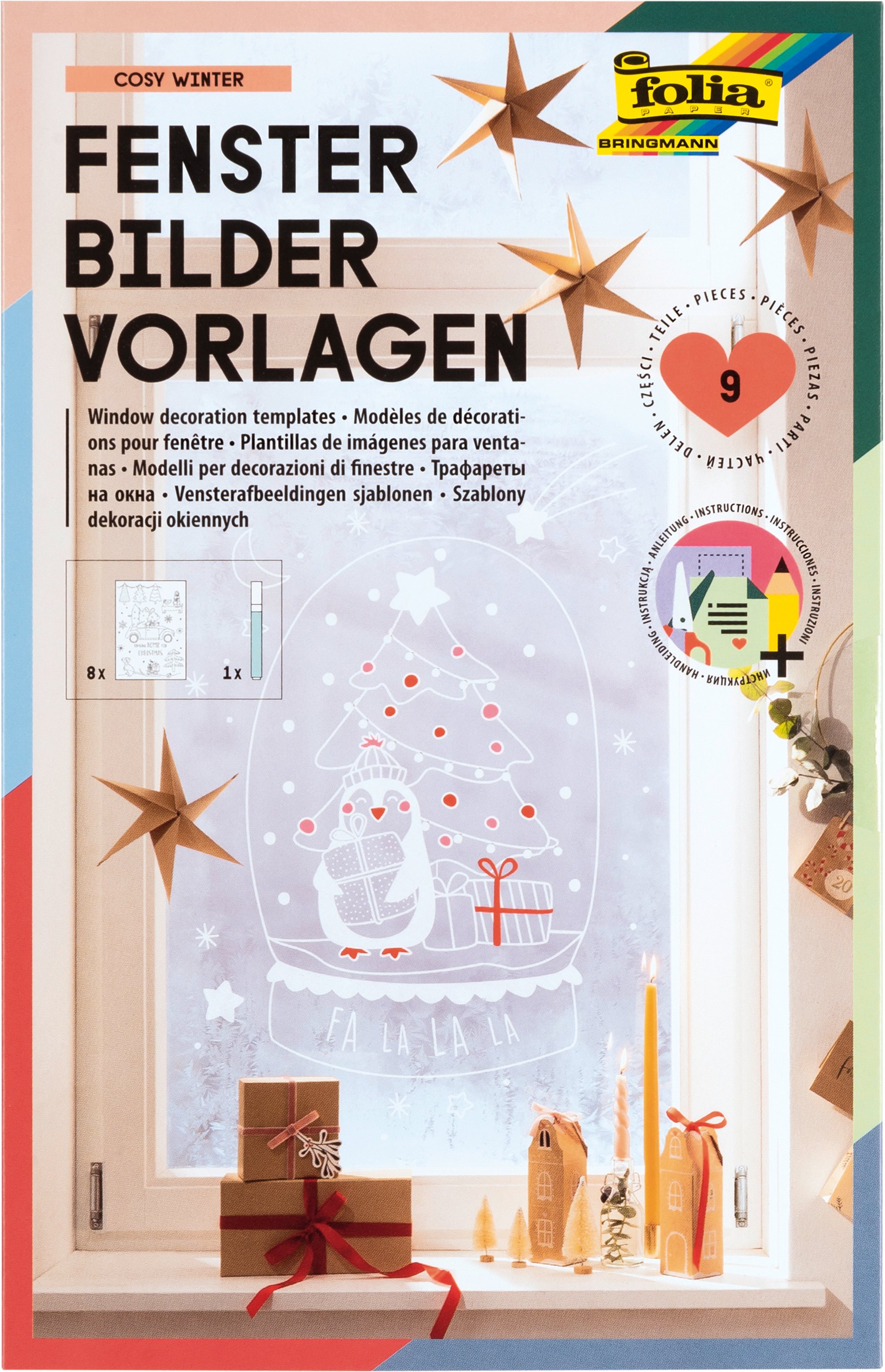 FOLIA Fensterbilder 39149 Cosy Winter