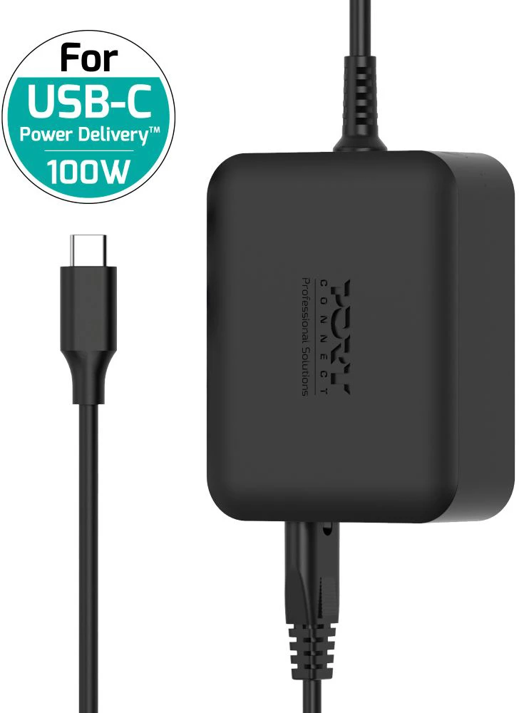 PORT PowerSupply 100W-Type C,GaN 904100CEU AC Cable 2.2m