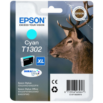 EPSON Tintenpatrone cyan T130240 Stylus SX525WD 10.1ml EPSON Tintenpatrone cyan T130240 Stylus SX525WD 10.1ml