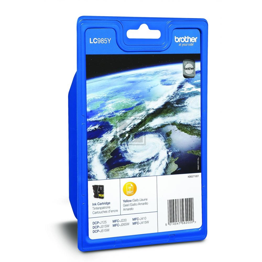 BROTHER Tintenpatrone yellow LC-985Y DCP-J315W 260 Seiten BROTHER Tintenpatrone yellow LC-985Y DCP-J315W 260 Seiten