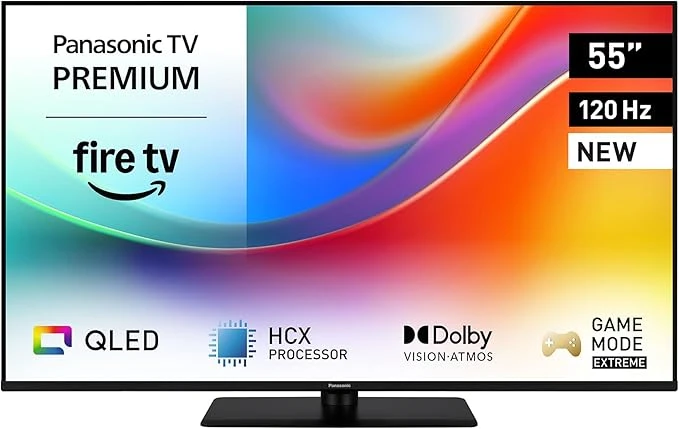 PANASONIC 55 Inch 4K UHD QLED TV-55W85BEZC Fire TV, 120 Hz, HDR10+,Dolby