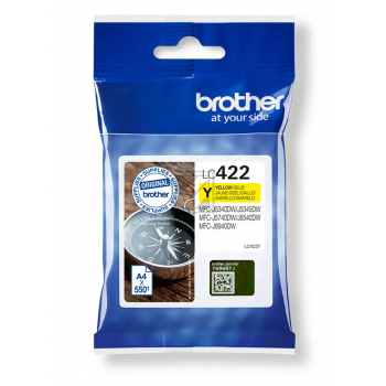 BROTHER Tintenpatrone yellow LC-422Y MFC-J5340 550 Seiten