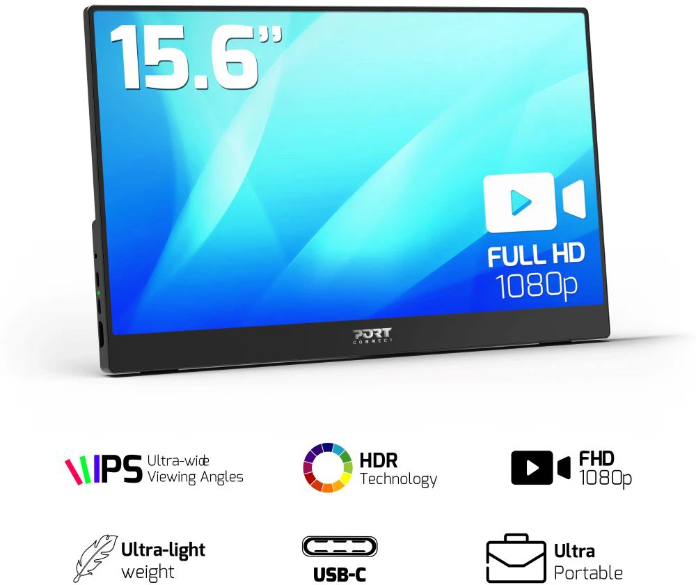 PORT NOMAD Port.Monitor 15,6 Zoll 902101 FullHD,nonTouch, 60Hz