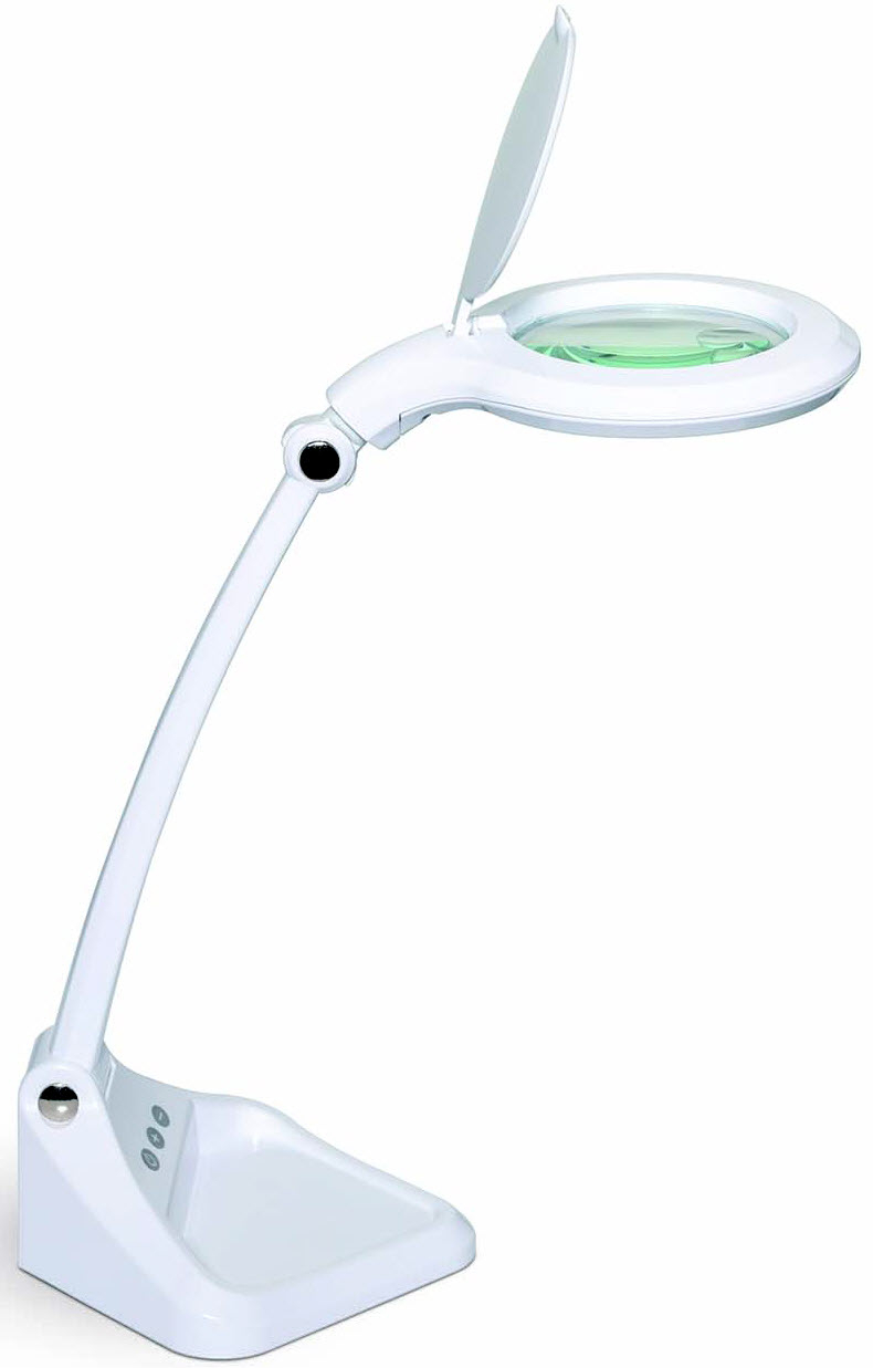 MAUL LED-Lupenleuchte 55.30 MAULiris, dimmbar, weiss