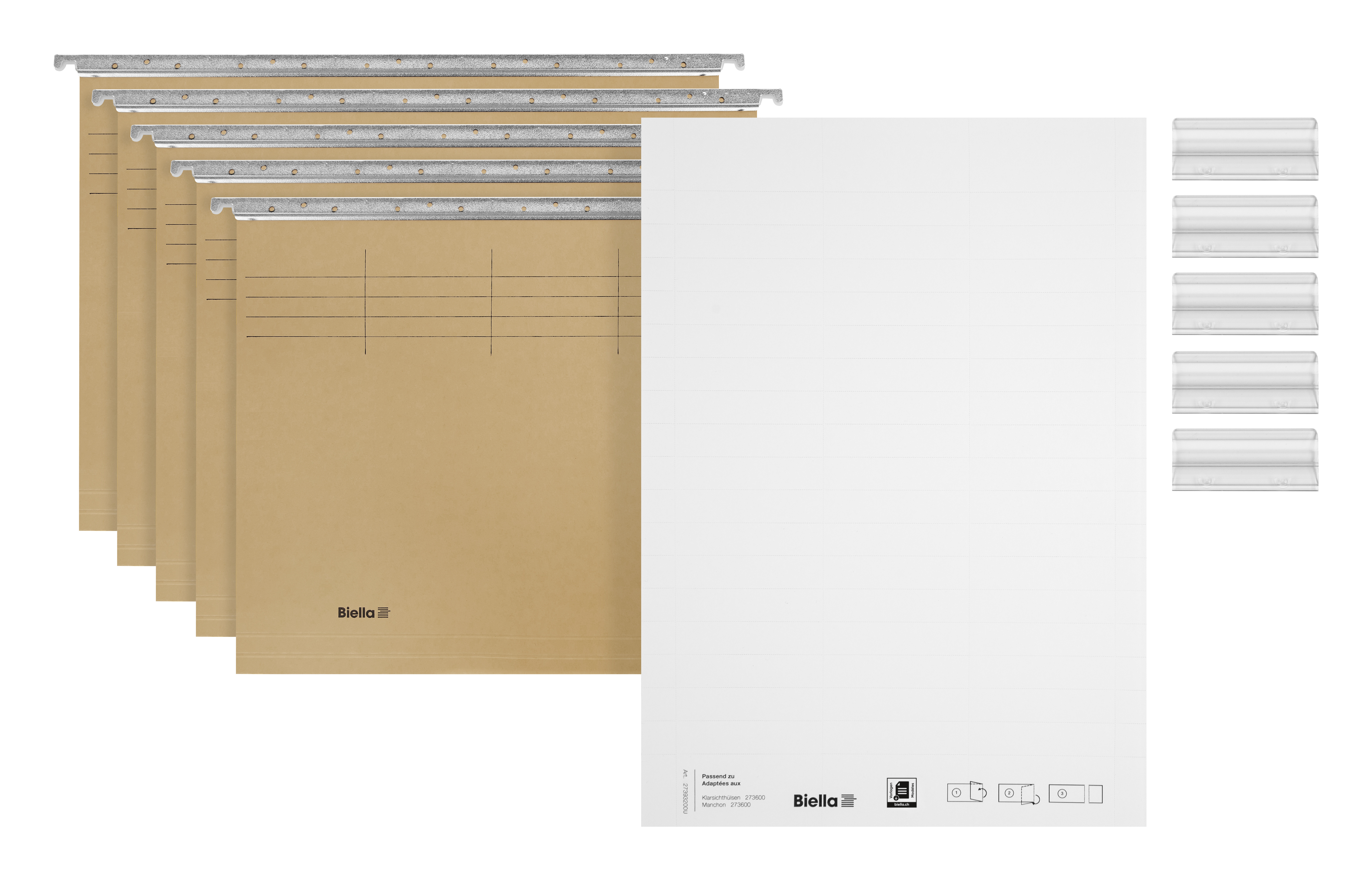 BIELLA Hängemappen-Set A4 26945500U oliv 32x25cm 5 Stück