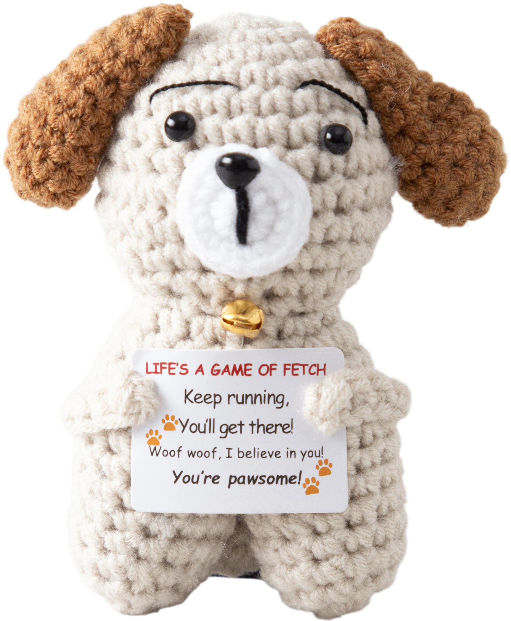 I AM CREATIVE Positive Dog 12cm 1000-1721 beige