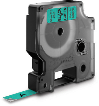 DYMO Schriftband D1 schwarz/grün S0720740 9mm/7m DYMO Schriftband D1 schwarz/grün S0720740 9mm/7m