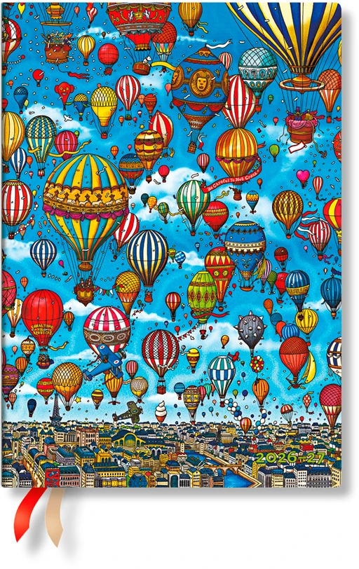 PAPERBLANKS Agenda Ballons Midi 26/27 FD1841-5 1W/2S 18M DE HOR SC 13x18cm