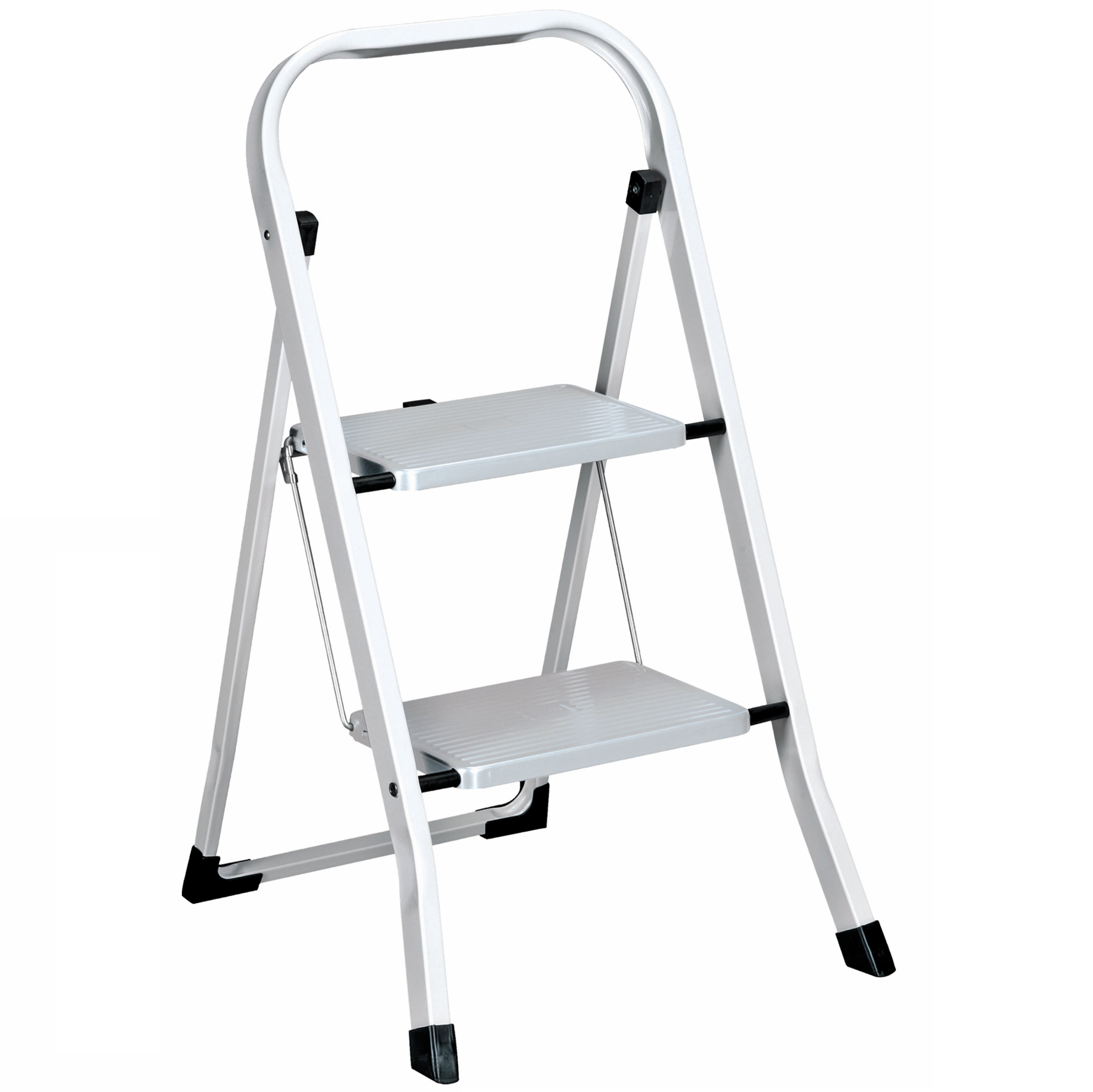HAILO Klapptrittleiter Stahl Basic 370.156671.20 2 Stufen weiss