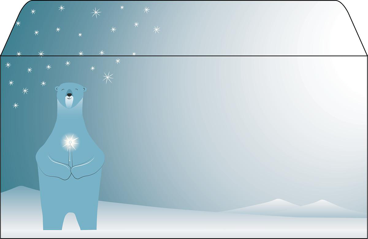 SIGEL Couvert Weihnachten C6/5 DU259 90g, Polar Bear 25 Stück