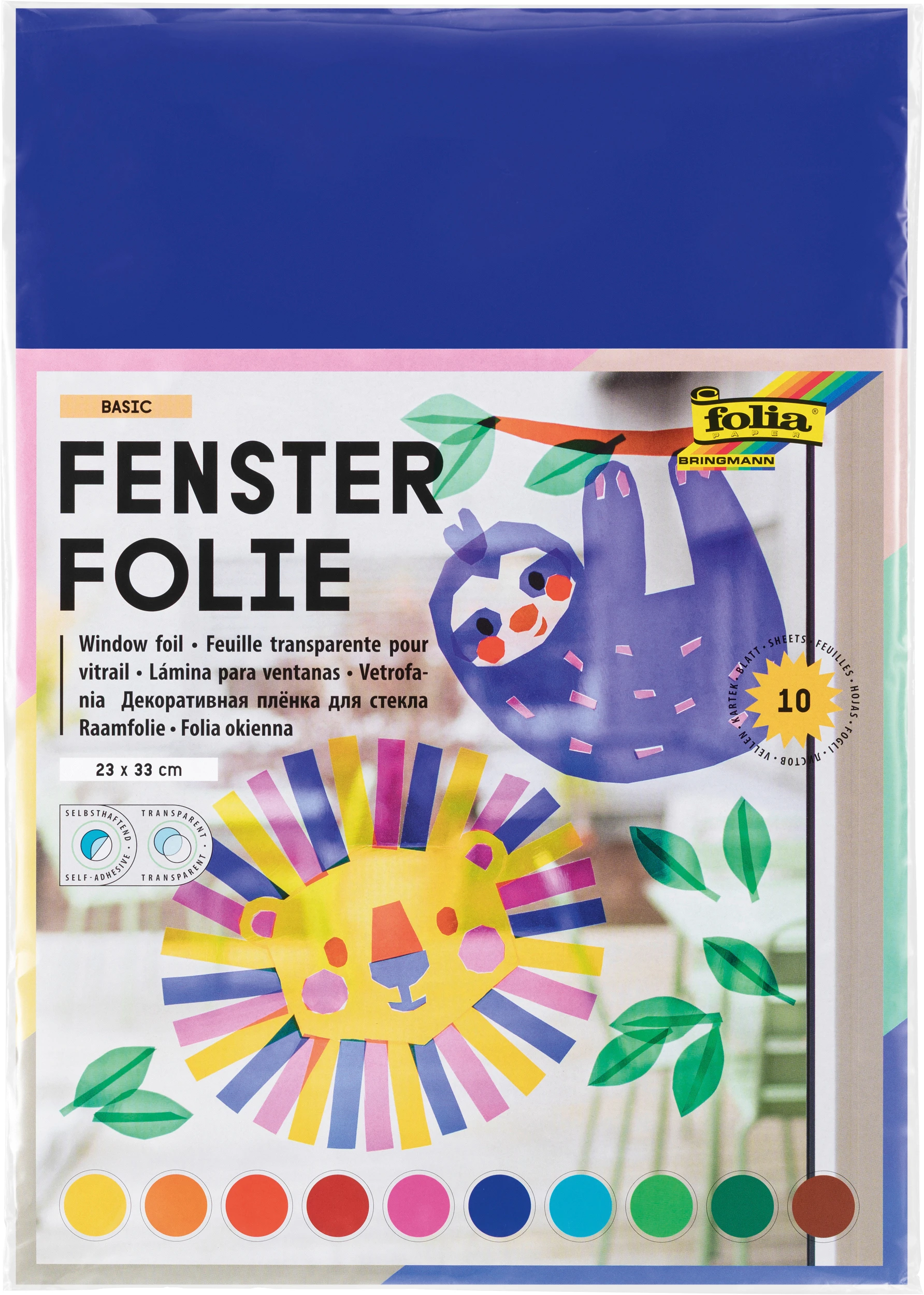 FOLIA Fensterfolie 23x33cm 455409 assortiert 10 Blatt