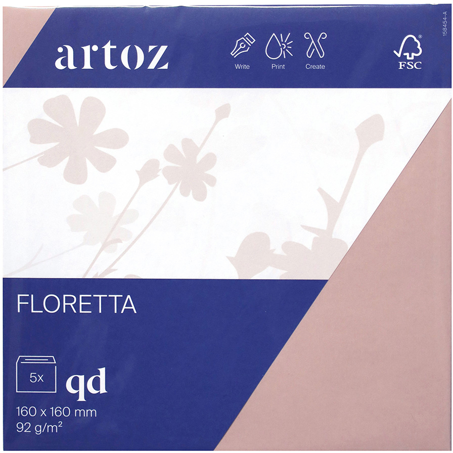 ARTOZ Couverts 1001 160x160mm 15845418-281 92g, light rose 5 Stück