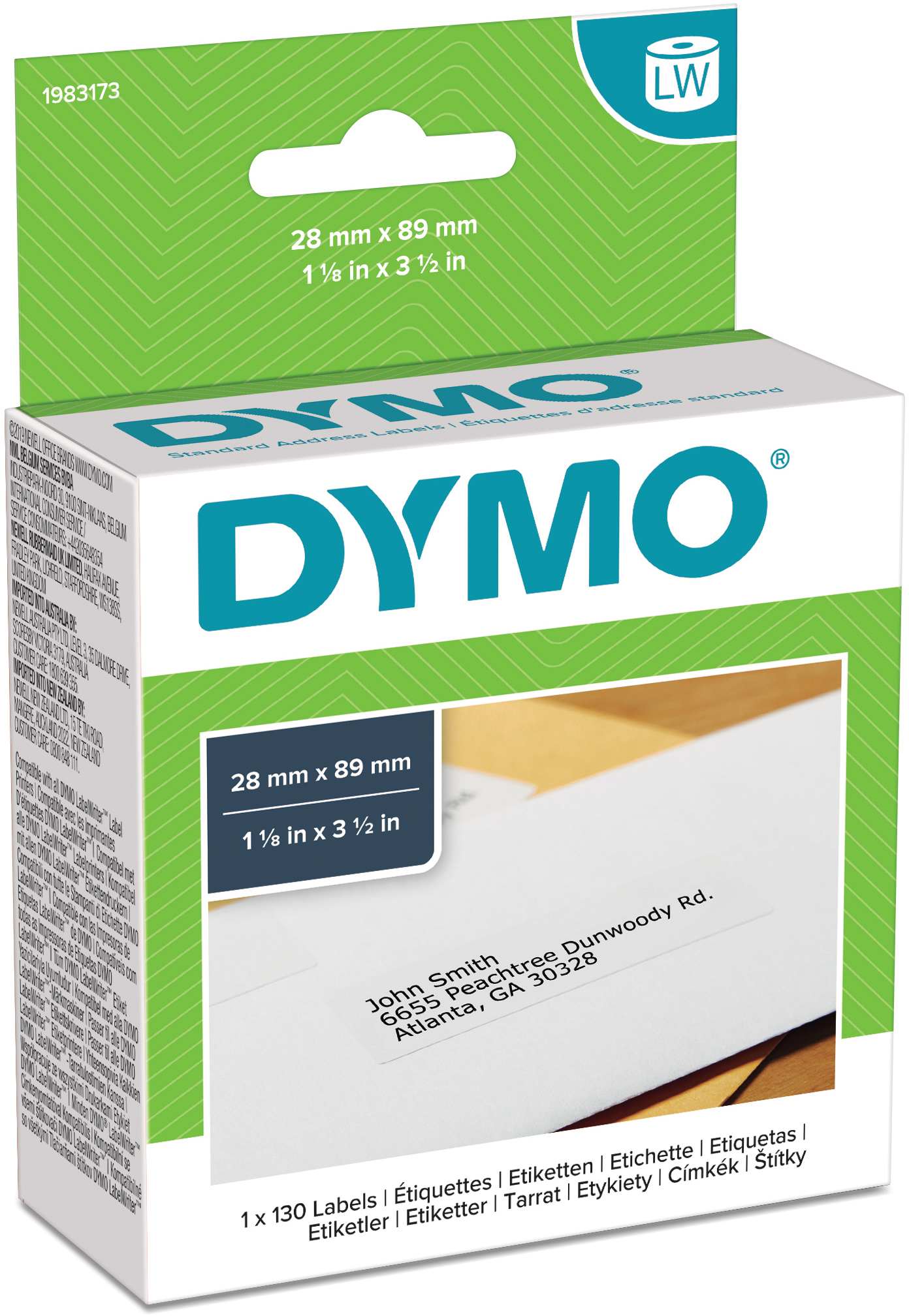 DYMO Adress-Etiketten 28x89mm 1983173 weiss, Papier 1 Rl./130 Stk. DYMO Adress-Etiketten 28x89mm 1983173 weiss, Papier 1 Rl./130 Stk.