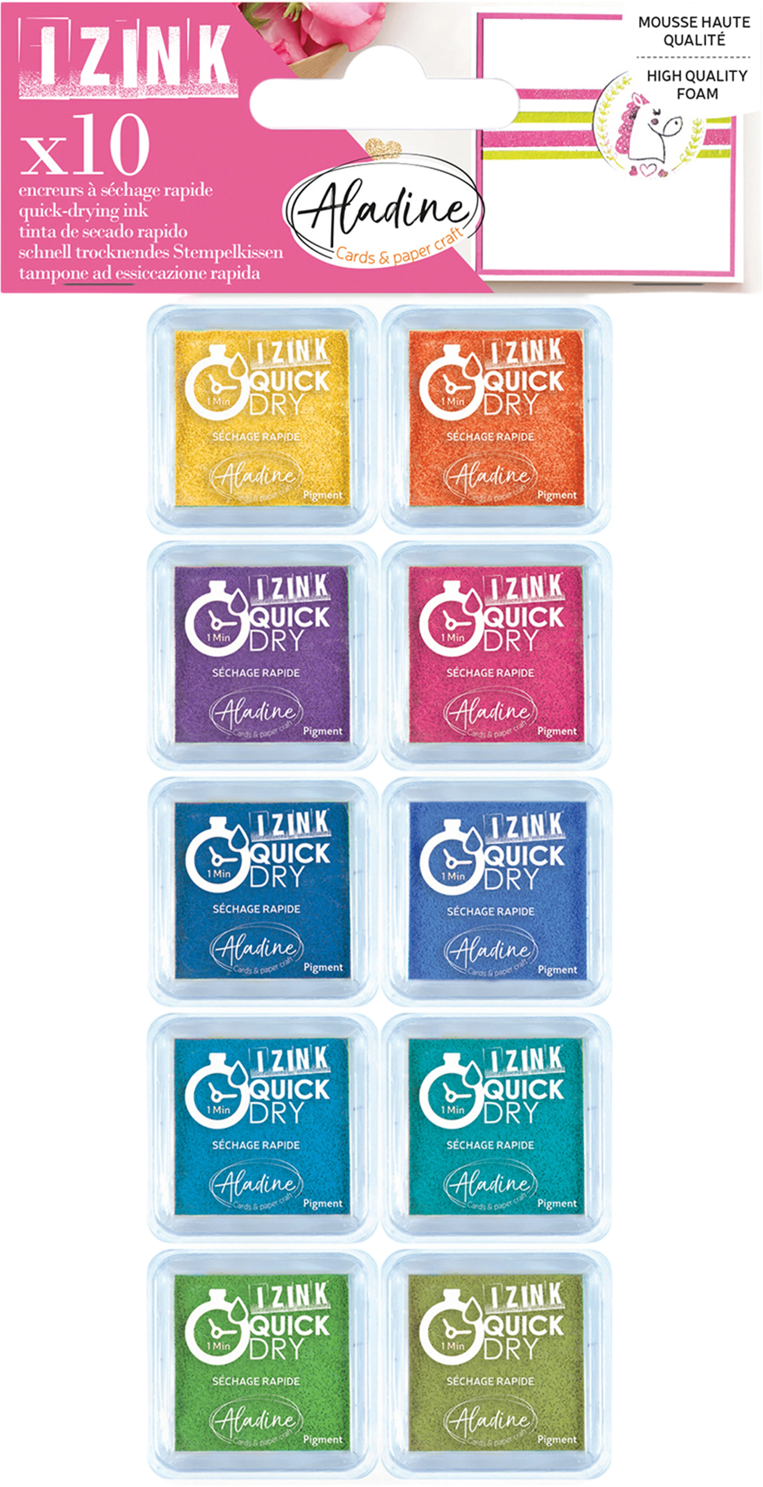 ALADINE Stempelkissen 03976 assortiert 10 Stück