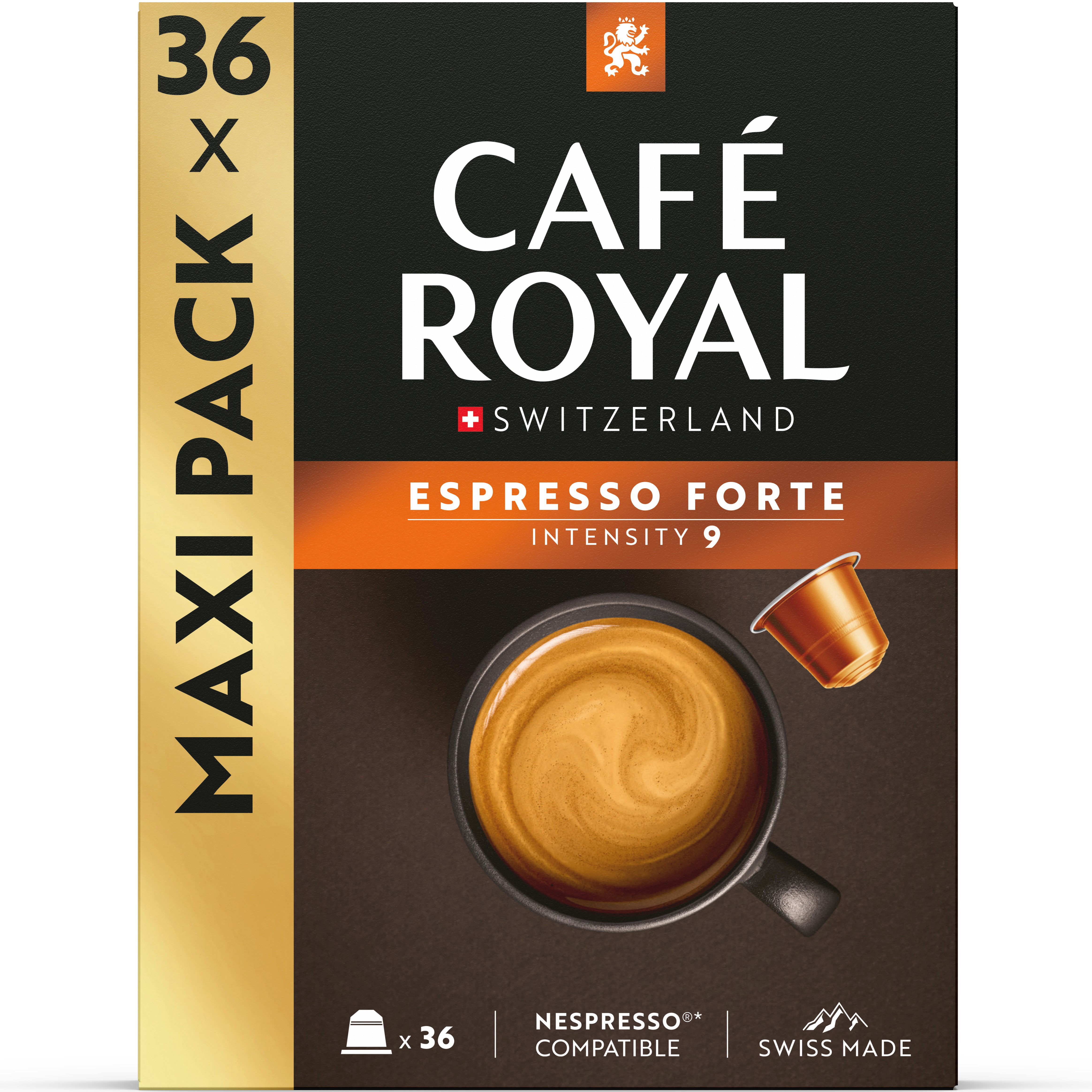CAFE ROYAL Kaffeekapseln Alu 10175113 Espresso Forte 36 Stk.